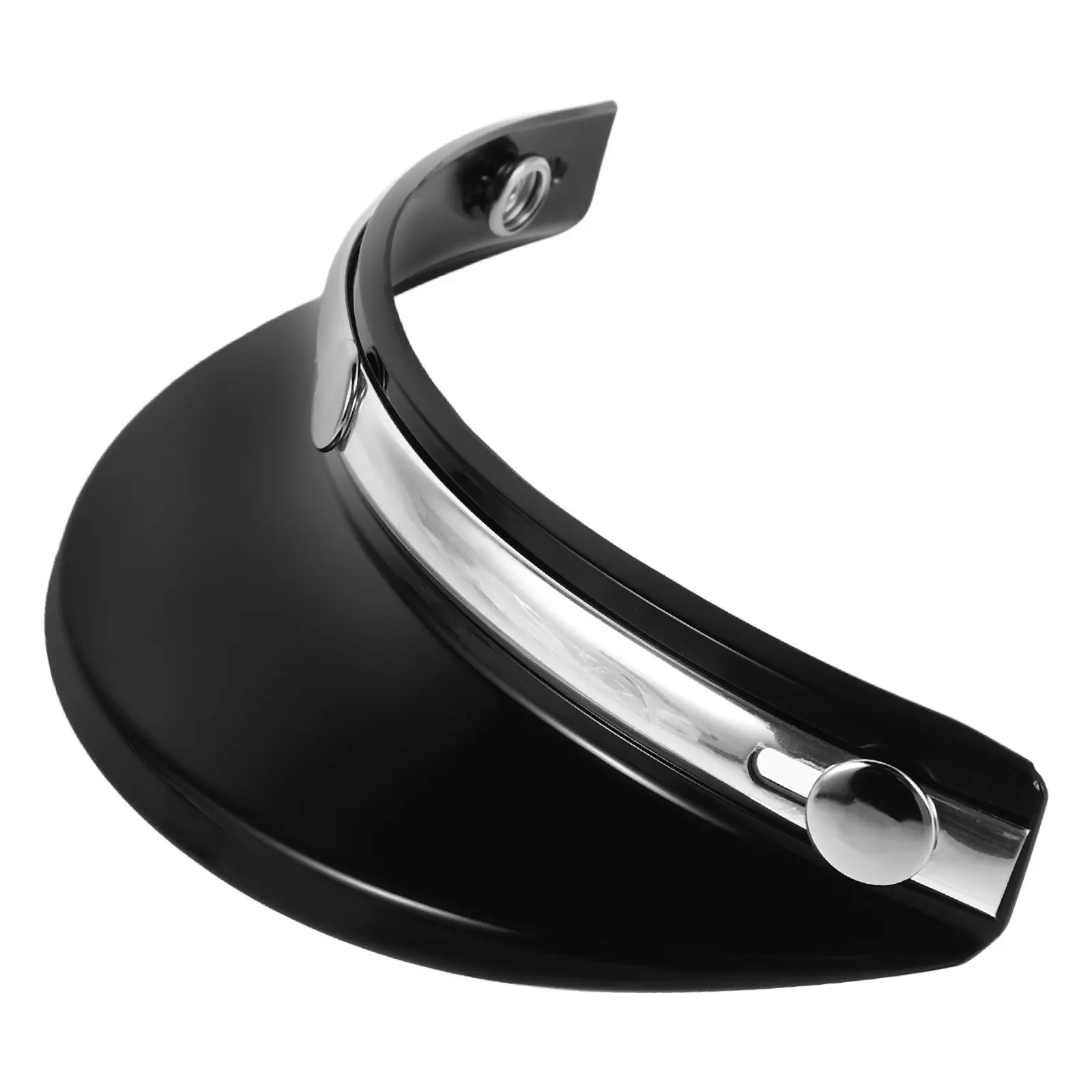 Motorcycle Visor Retro Peak Brim Sun Shade Three Button Attachment for 3 4 Helmets Comfortable Summer Spring Ride