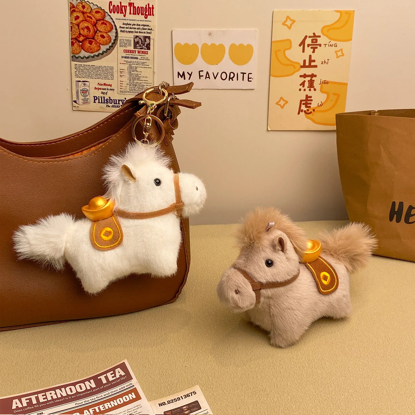 1-20 قطعة سنة الحصان 2026 المهر أفخم المفاتيح الساخن بيع لطيف التميمة قلادة لحقيبة الظهر سطح المكتب زودياك هدية #3