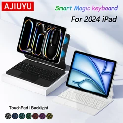 새로운 iPad Pro 13 2024용 매직 키보드 폴리오 iPad Pro 11인치(M4) iPad Air 11 2024 air 13(M2)13인치 자기 스마트 커버용 케이스