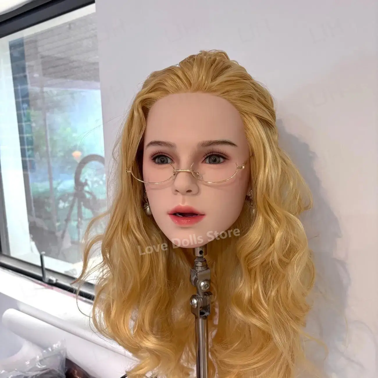 

【Wonanii】Food Grade Silicone Big Head K-Y62, M16 Screw Interface Open Mouth With Wig Teeth Tongue Pupils Oral Cavity-1331