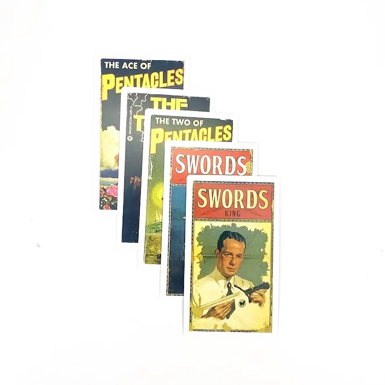 78 carte dei tarocchi in polpa da 12 x 7 cm con libretto Set di carte retrò vintage Carte da gioco per feste di Halloween e Natale