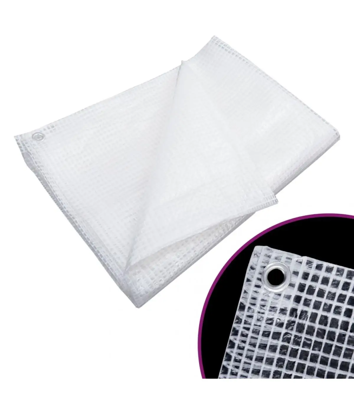 140g/m² 2x3 m white back gauze canvas waterproof tarps