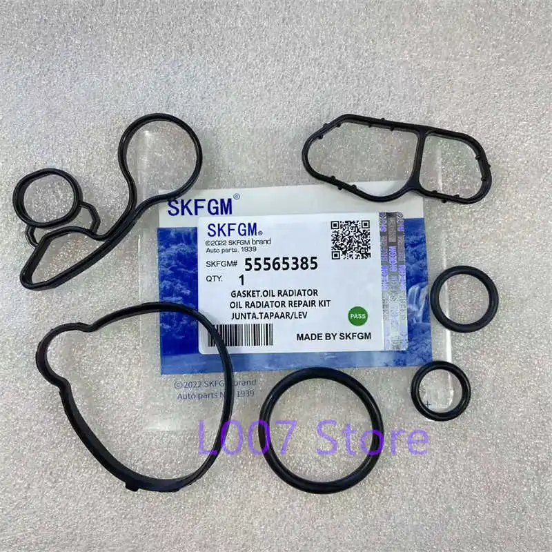 1Set Car Engine Oil Cooler Repair Kits Gaskets For Opel Astra J Chevrolet Cruze Sonic Trax Encore NO: 55565385 55568539 55566784