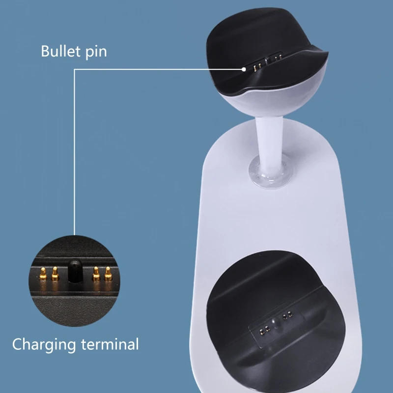 حامل شاحن مزدوج للتحكم، حامل قاعدة شحن، منفذ من النوع C لـ