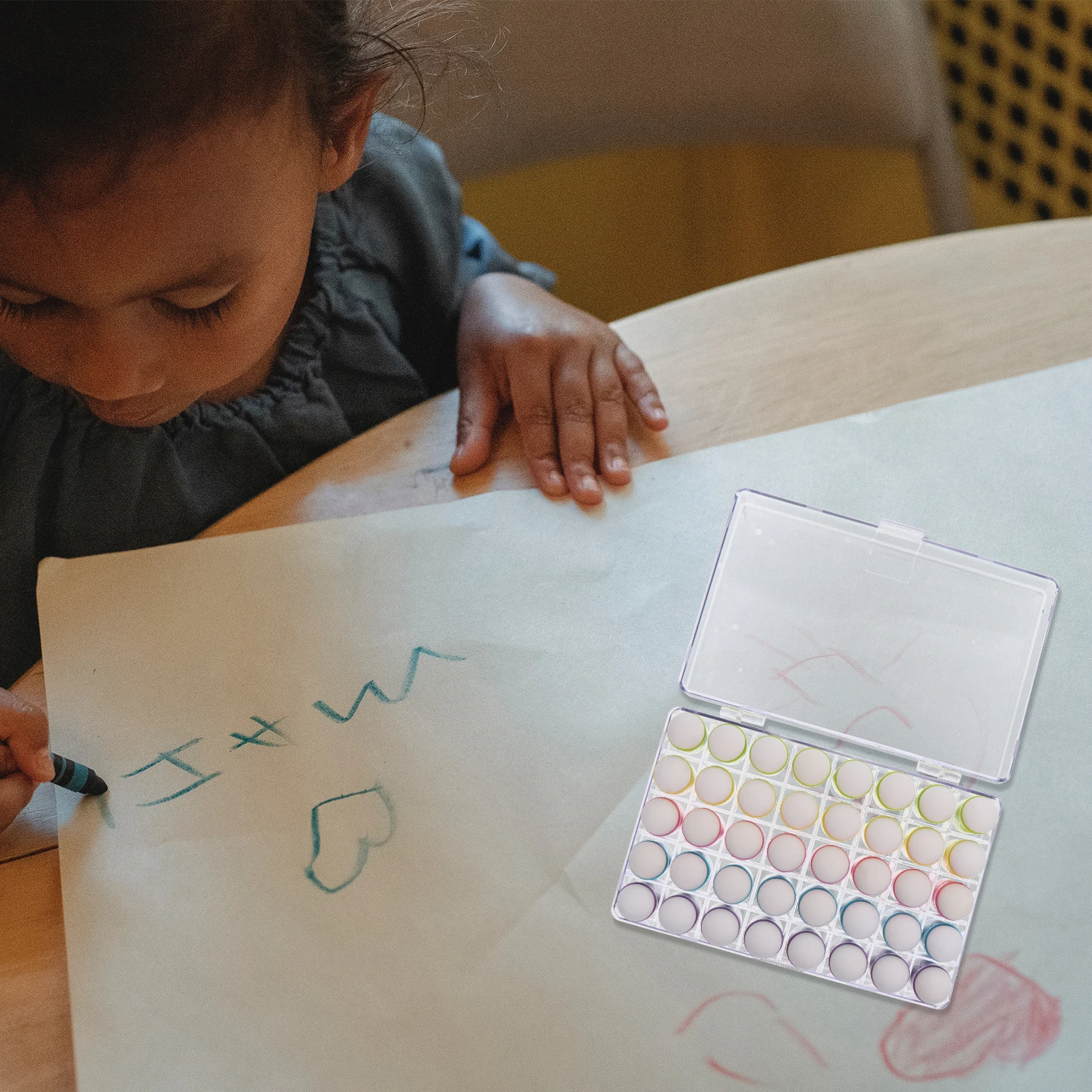 مجموعة واحدة من أدوات طلاء الأصابع، مستلزمات الأطفال، غطاء إسفنجي، وسادة تعليمية للعب نشاط الرسم، لعبة رسم للأطفال