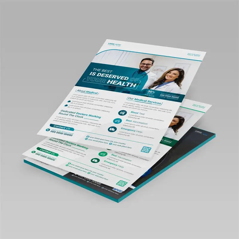 500Pcs Custom Printed A5 Flyers, Personalized Advertising Leaflets For Shop Business Event Promotion Marketing Paper Handouts