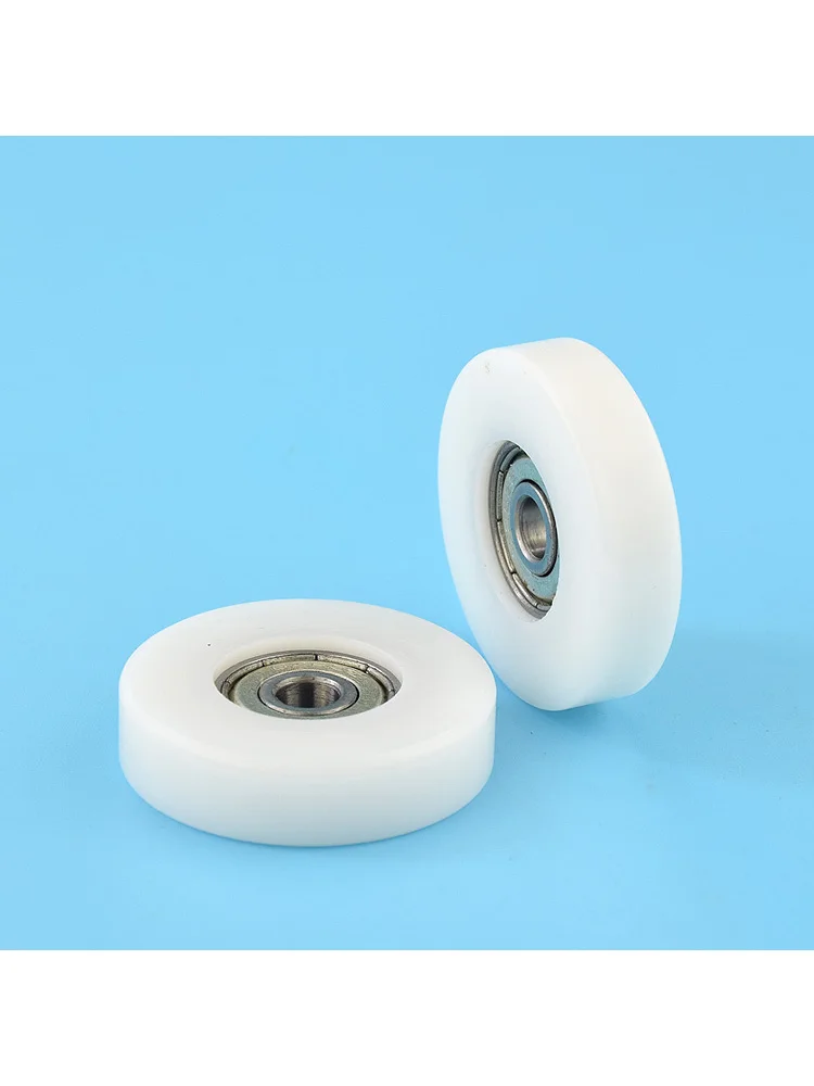 1Pc 6x36x9mm wrapped plastic bearing pulley flat roller POM polyoxymethylene plastic wheel nylon moving pulley guide wheel