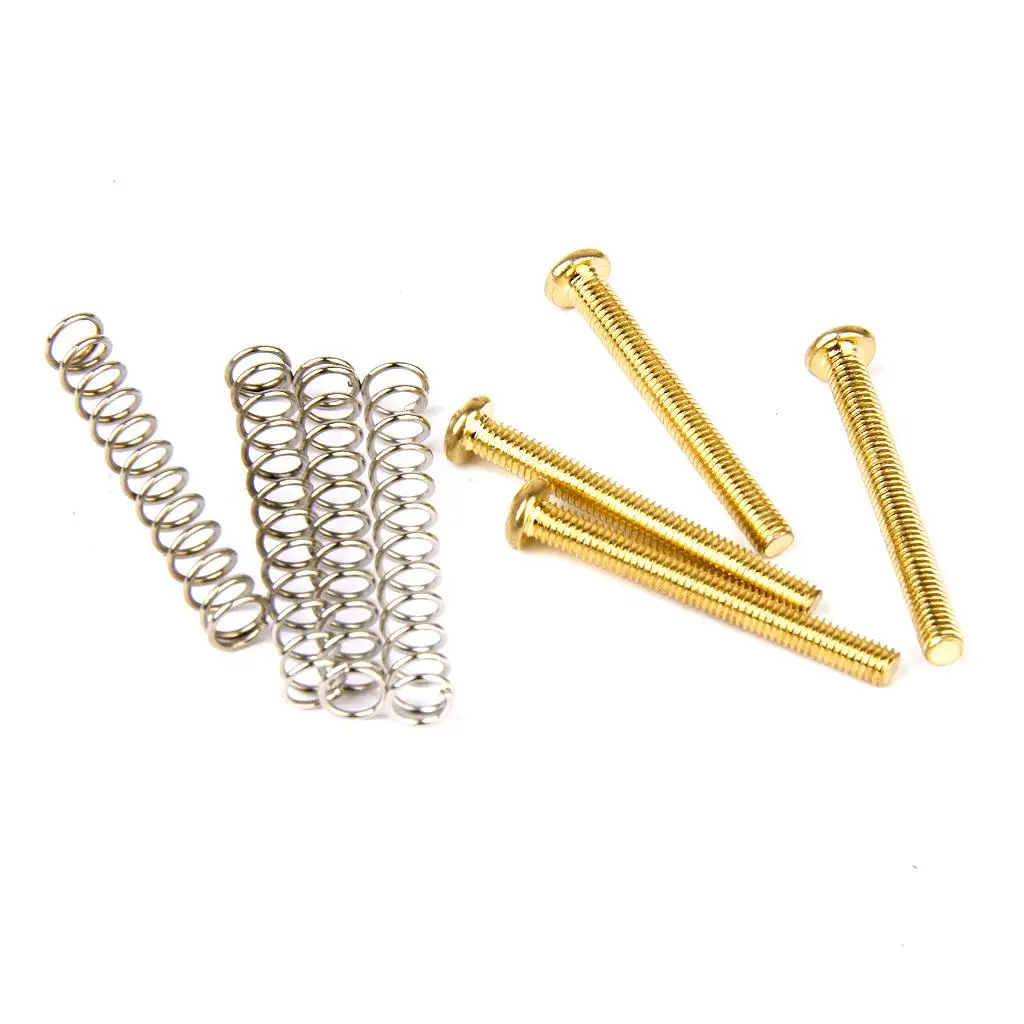 Humbucker Pickup Mounting Screws and Springs Set Steel Gold Guitar Parts Accessories for Electric Guitar Repair