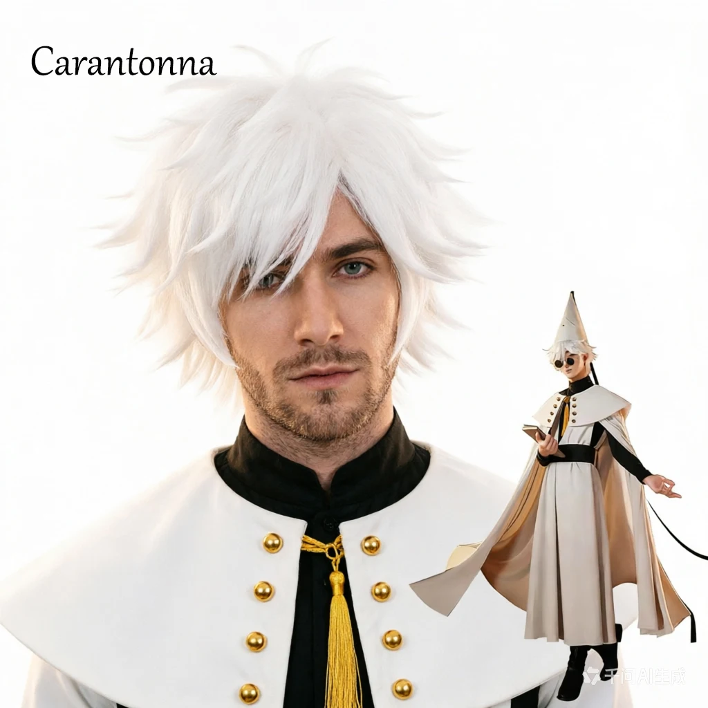 Qifrey Cosplay Wig Tongari Boushi No Atelier Short Hair Halloween Party Women Men Role Play Anime Wig