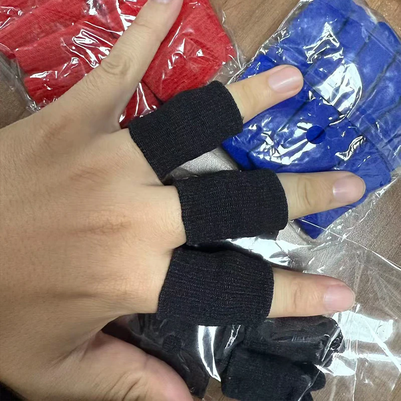10Pcs Finger Sleeve Support Thumb Finger Splint Brace Protector Breathable Elastic Patch Tape Sports Guard Relief Pain