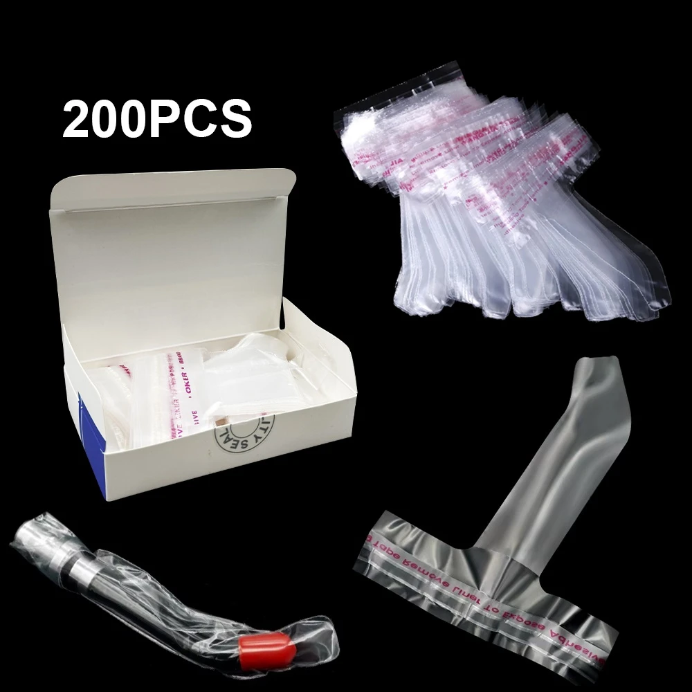 

200pcs/Box Dental Disposable Light Guide Sleeves Light Curing Head Protective Cover Film Fits 9-11mm Tips Dentistry Materials