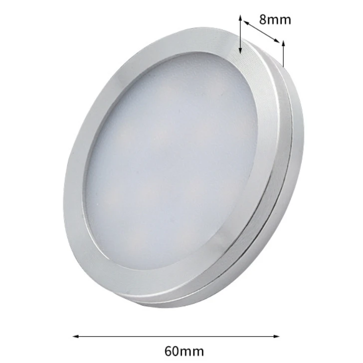 Ceiling Light Indoor LED Lighting 12V Slim 8mm Surface Mounted Panel Lamp 3W Display Downlight Cabinet Camping Spotlight