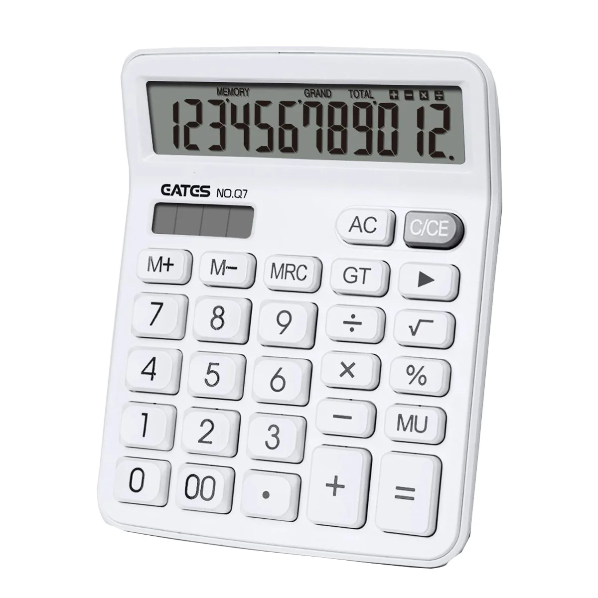 Simple Business Calculator 12-digit Display Large Screen Dual Power Supply Calculator Student Accounting Desktop Calculator