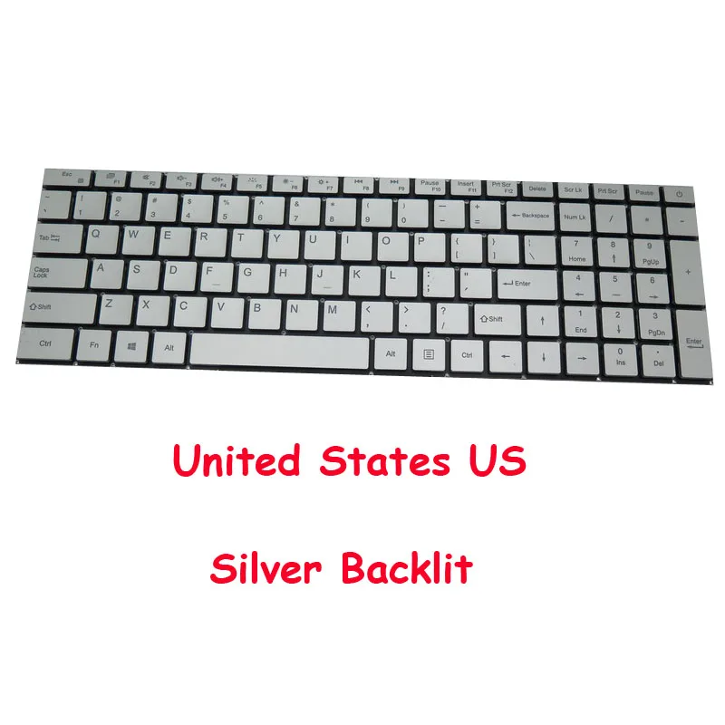 Laptop Replacement Keyboard For IPASON Maxbook P1X Black/Silver No Frame New With Backlit Maxbook P1X J4125 Keyboard