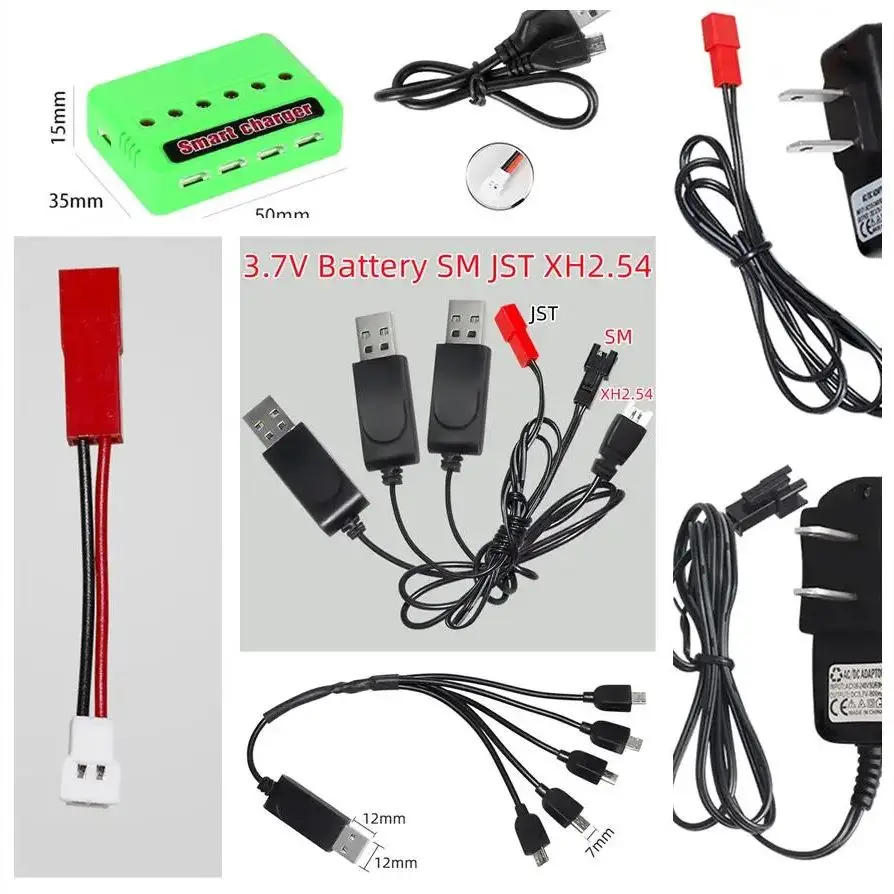 Lipo Batterie 1s 3.7v USB Chargeur Câble JST MX2.0 SM-2P Pour RC Bateau Voiture Drone Hélicoptère pièces Accessoires
