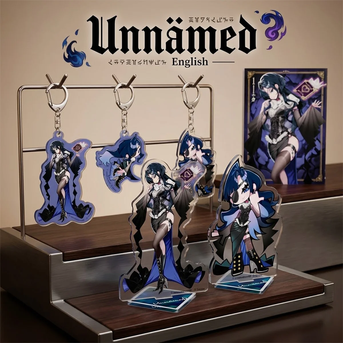 Anime Unnämed 15cm Acrylic Stand & Keychain Set, UNM Gift, Halloween Otaku Desktop Collectible Merch