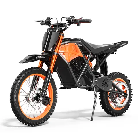 Spacewalk Electric Dirt Bike for Adults 3500W High Power Mid Drive Motor 48V 23Ah Battery 37.5MPH Fast Speed Off Road Electric Motorcycle Dual Hydraulic Suspension 14/12 Inch Tires Long Range UL Certified