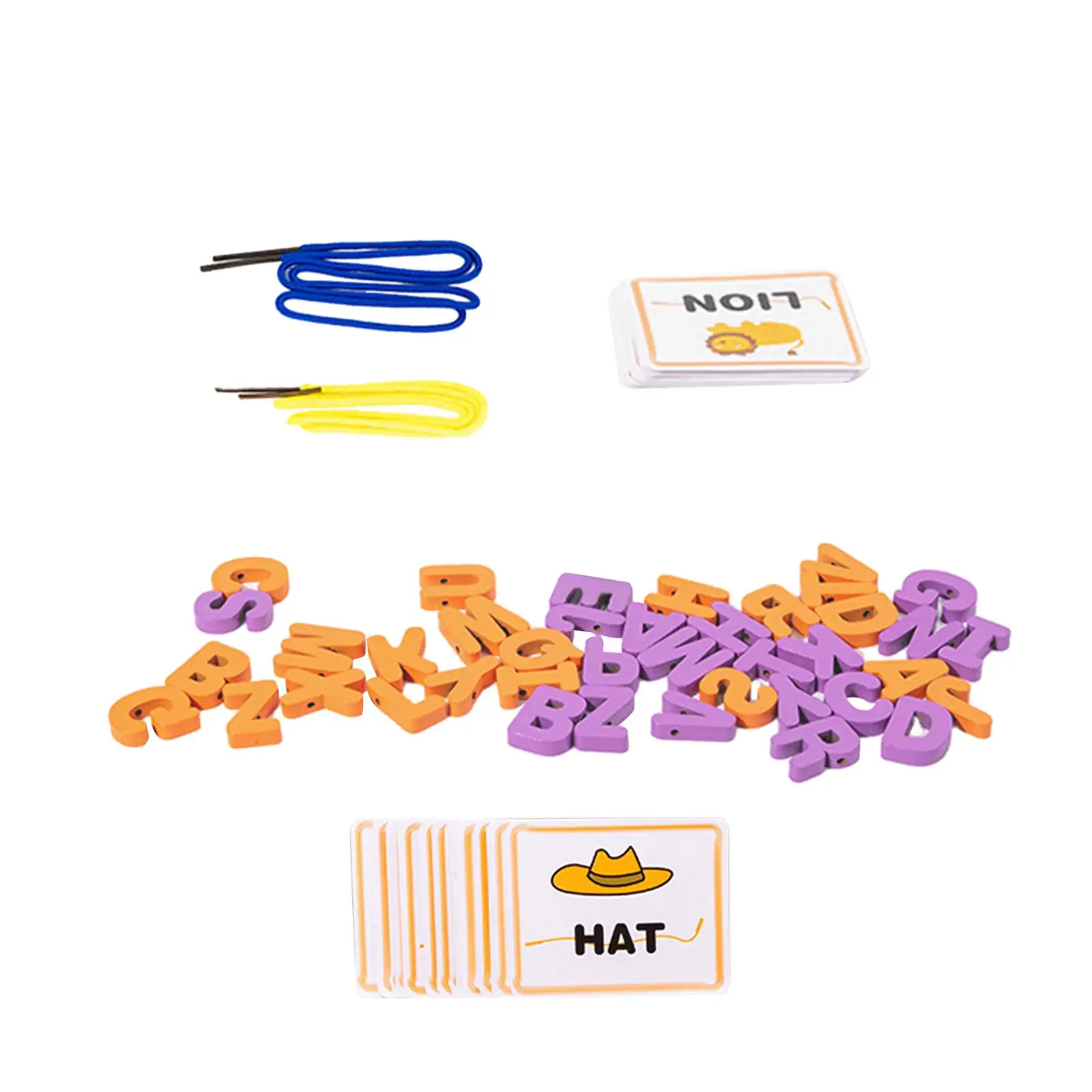 Abc Letters Threading Beads Early Educational Fine Motor Skills Montessori allacciatura perline giocattoli per bambini in età prescolare 3 4 5 6 anni