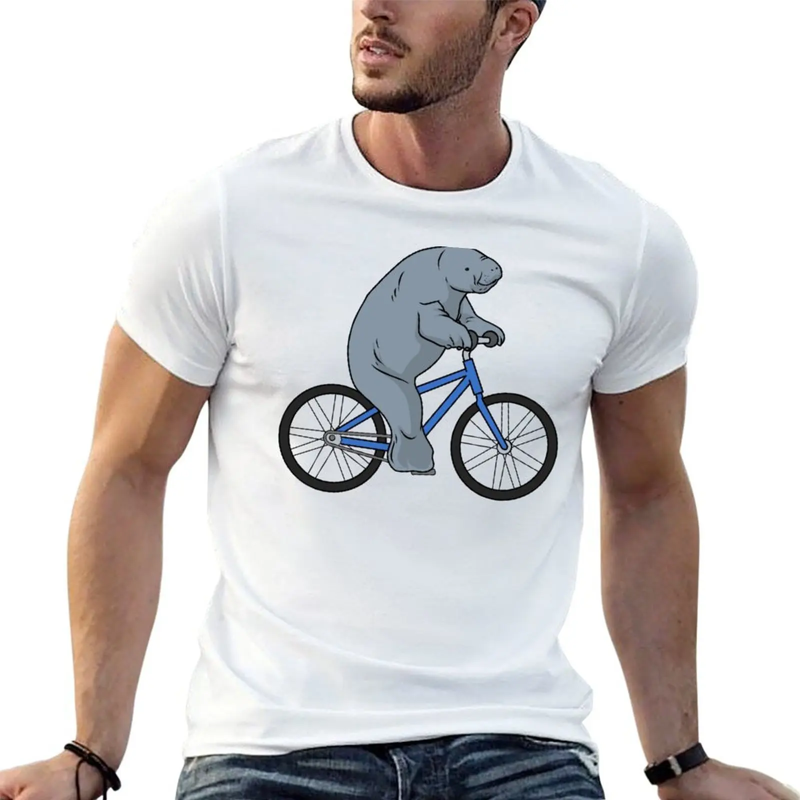 

Funny Manatee Bicycle Shirt Manatee Gifts Bicycle Manatee T-Shirt essential t shirt t shirts for man cotton funny T-Shirt