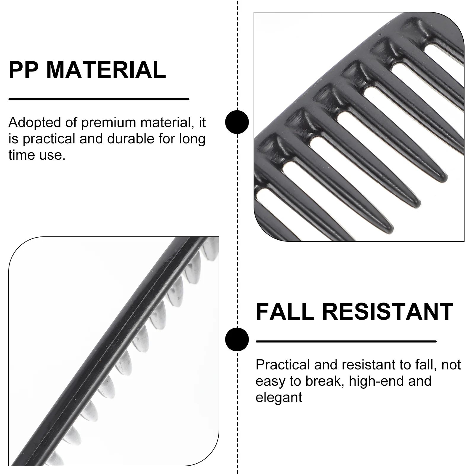 

3Pcs Wide Teeth Haircutting Comb Fine Workmanship Barber Pintail Hairdressing Comb Plastic Hair Styling Tool Barber Hair Combs
