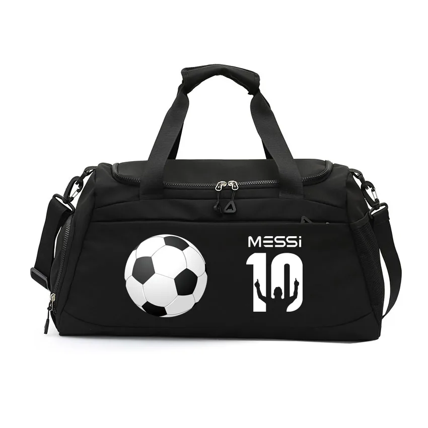 

MESSI Printed Large Capacity Football Bags with Shoe Compartment Sports Fitness Basketball Bags for Women Men Yoga Bag