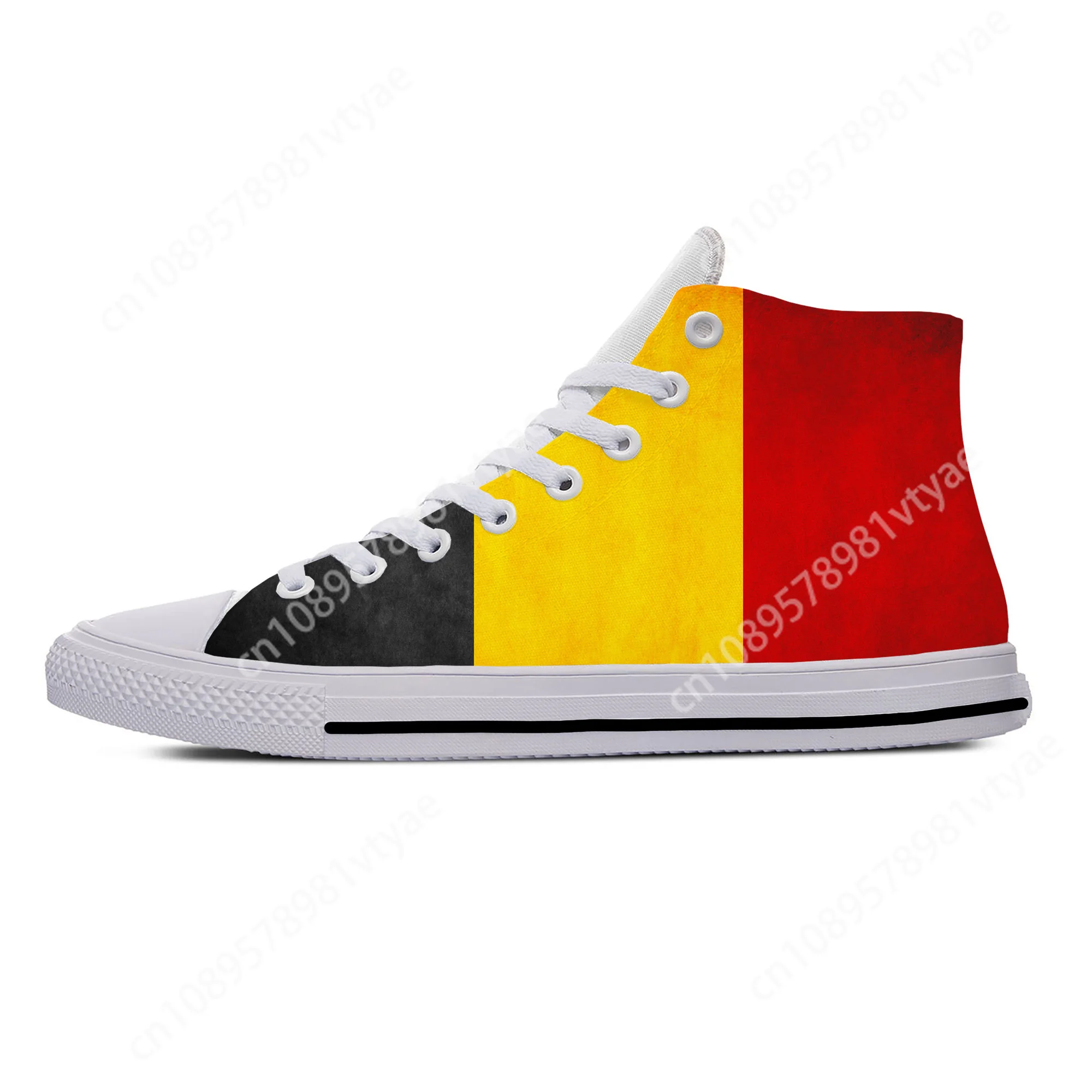 

Hot Belgium Belgian Kingdom Flag Patriotic Casual Shoes Breathable Men Women Sneakers Lightweight High Top Summer Board Shoes