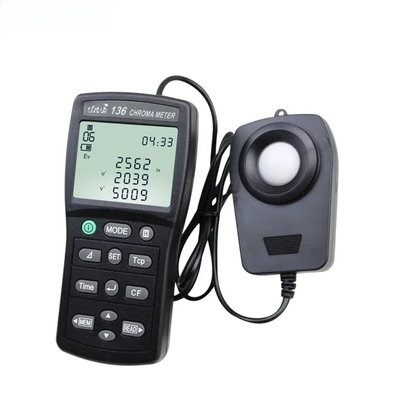 Color temperature illuminometer with recording color temperature meter, tester
