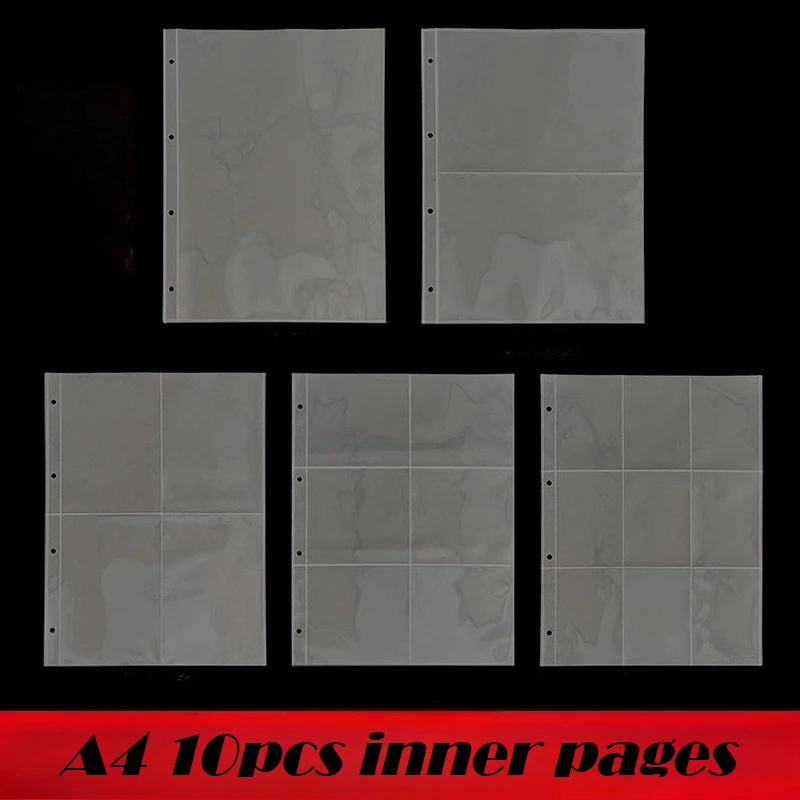 IMYY 10pcs A4 1/2/4/9grids Transparent Sleeves Kpop Idol Photocard Holder Binder Photo Album Фотоальбом
