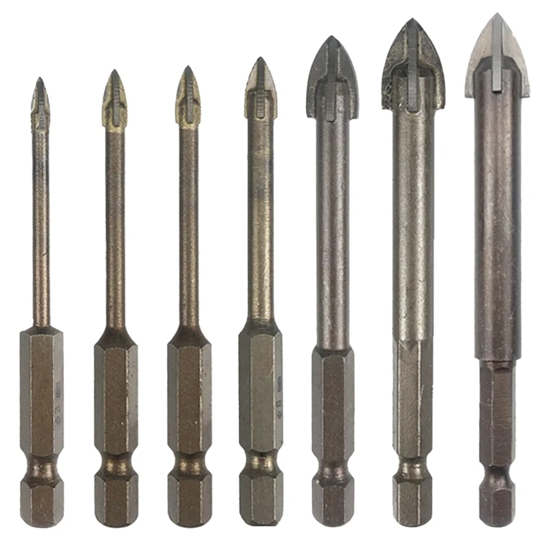 

Tile Drill Bit Concrete Cement Drill Bit Multi-Function Punch Hole Opener Four-Edged Triangular Drill Bit Set Carbide Promotion