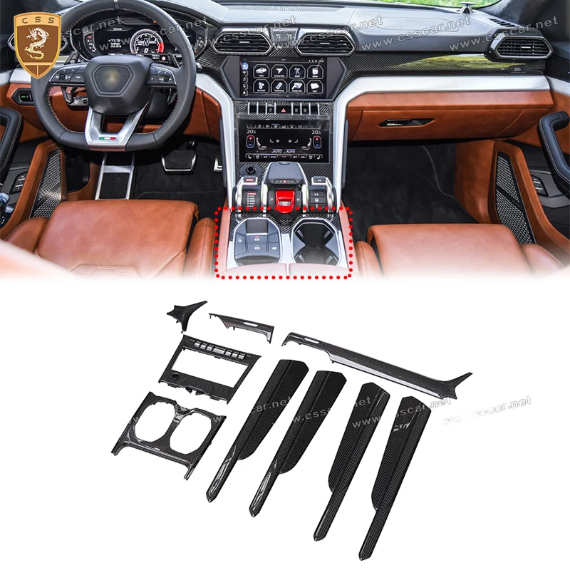 

Carbon Fiber Interior Door Trim Strips Center Control Panel Cover Replacement Left Hand Drive Auto Parts For Lamborghin URUS OEM