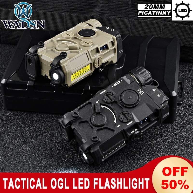 

WADSN Tactical OGL White LED Illuminator Flashlight Eotec Airsoft OGL Indicator Nylon Hunting Scout Light No Laser Fit 20MM Rail