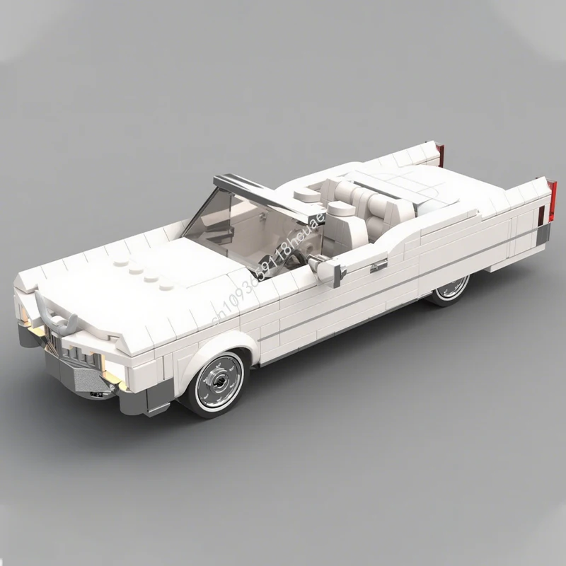 

305 шт. MOC Boss Hogg's Cadillacees 1970 De Ville кабриолет City Champion суперкар Строительные блоки Рождественский подарок Строительство