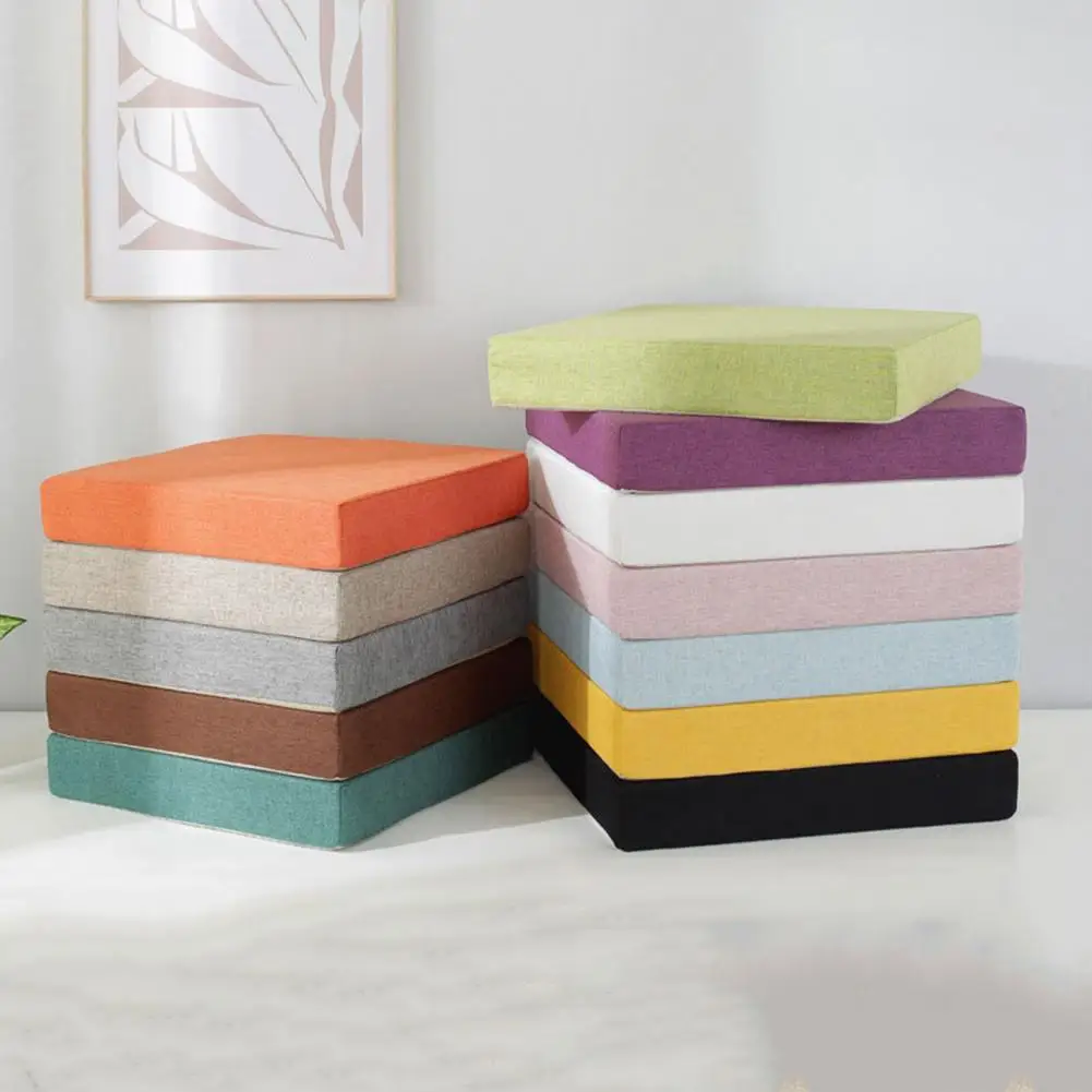 Seat Cushion With Anti-Slip Rubber Back Zipper Design Height Comfort Support Mat Chair Pillow For Chair Patio Living Room