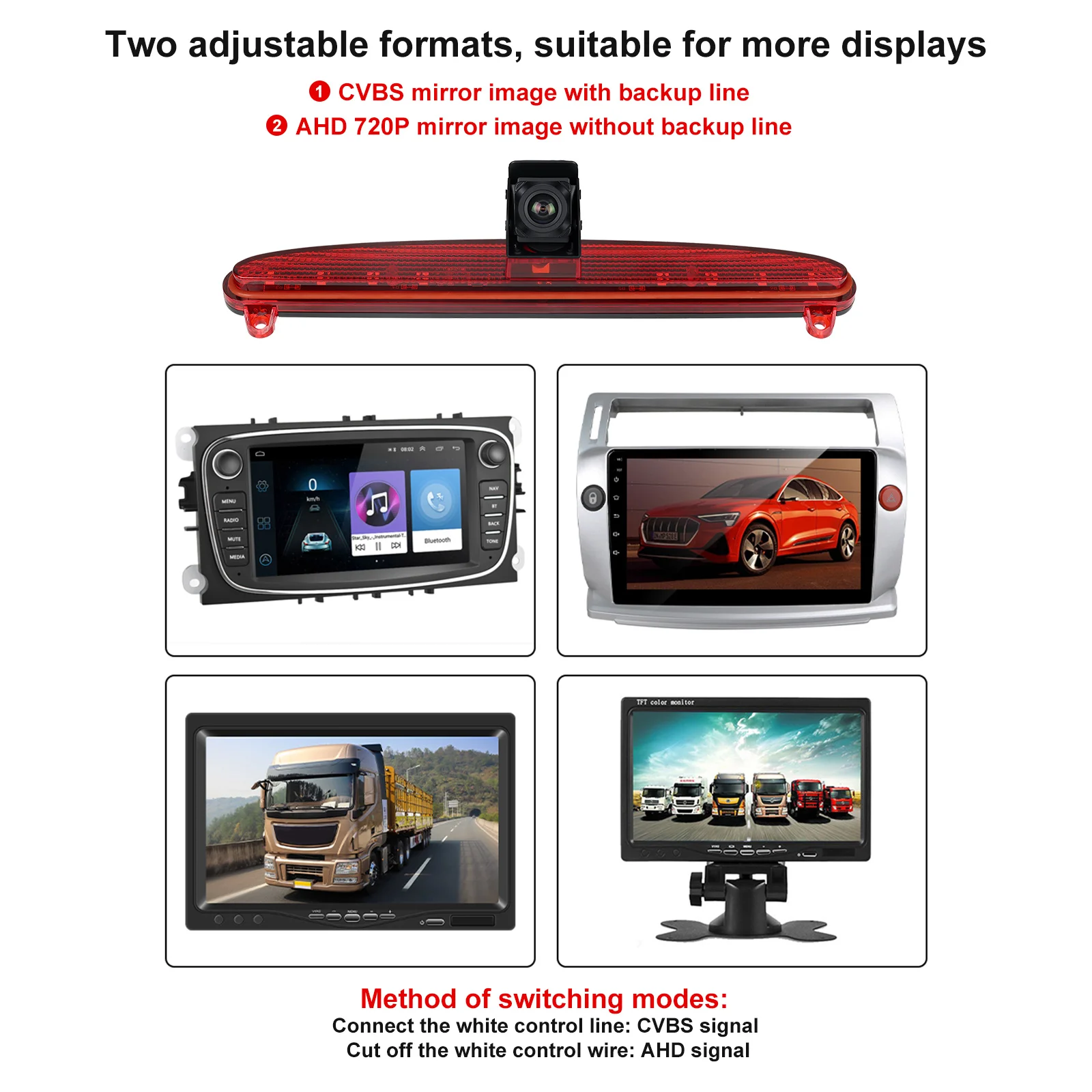 Podofo الفرامل ضوء السيارة كاميرا الرؤية الخلفية ل IVECO يوميا 2015-2017 للرؤية الليلية كاميرا لموقف السيارات