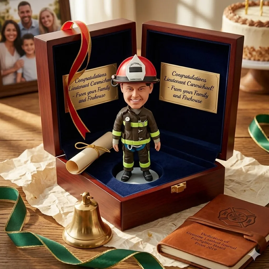 Custom Bobblehead Personalized from Photo, Handmade Customized Bobble Head Doll, Unique Personalized  Gift for for firefighters