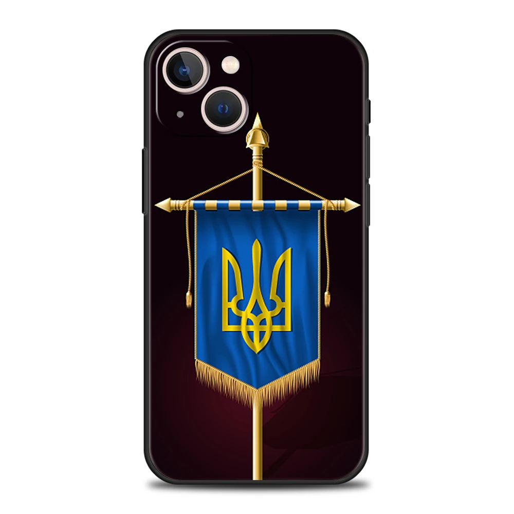 U-Ukraine Flag Phone Case for iPhone 16 15 14 13 12 Pro Max 11 Pro Max 7 8 Plus XS XR Shockproof Soft TPU Shell Capas Bag