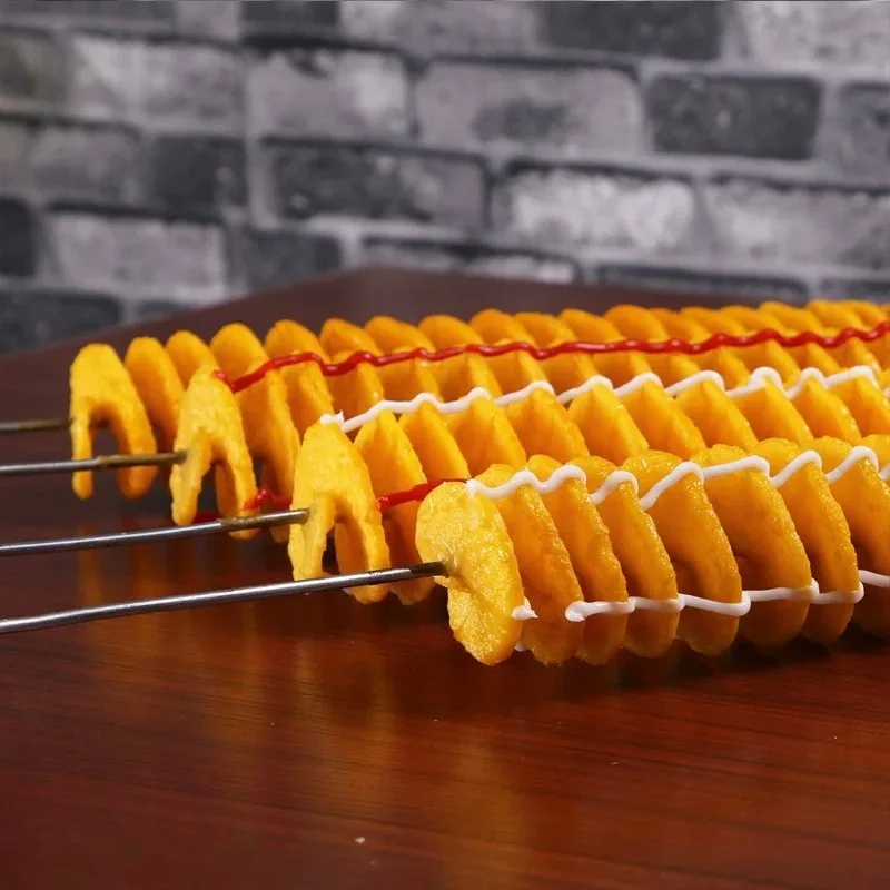 Large Tornado Potato Model Display, Crispy Potato Twister Snack Model for Stall, Food Sample for Street Food Booth