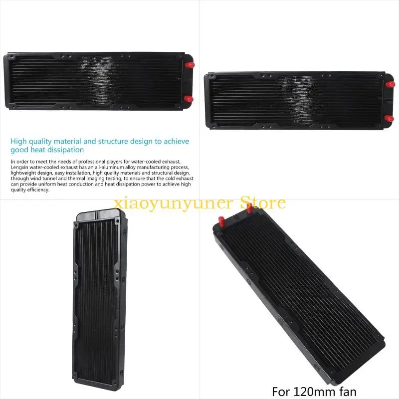 

P9JB Aluminum Radiator CPU Water Cooling Heat Exchanger with 1/4 inch Thread 18 Tubes