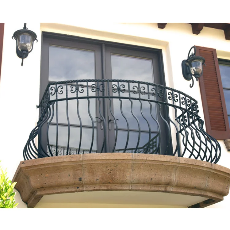 Customization Modern Design Wrought Iron Balcony Balustrades for Villa Decoration Factory Direct Sale