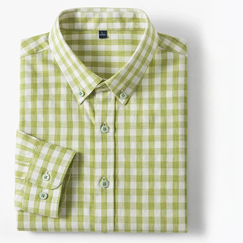

Men's Trendy Long Sleeve Shirt Spring Summer Cotton-blend Breathable Light Business Stripe Shirt Minimalist Style Utility Wear