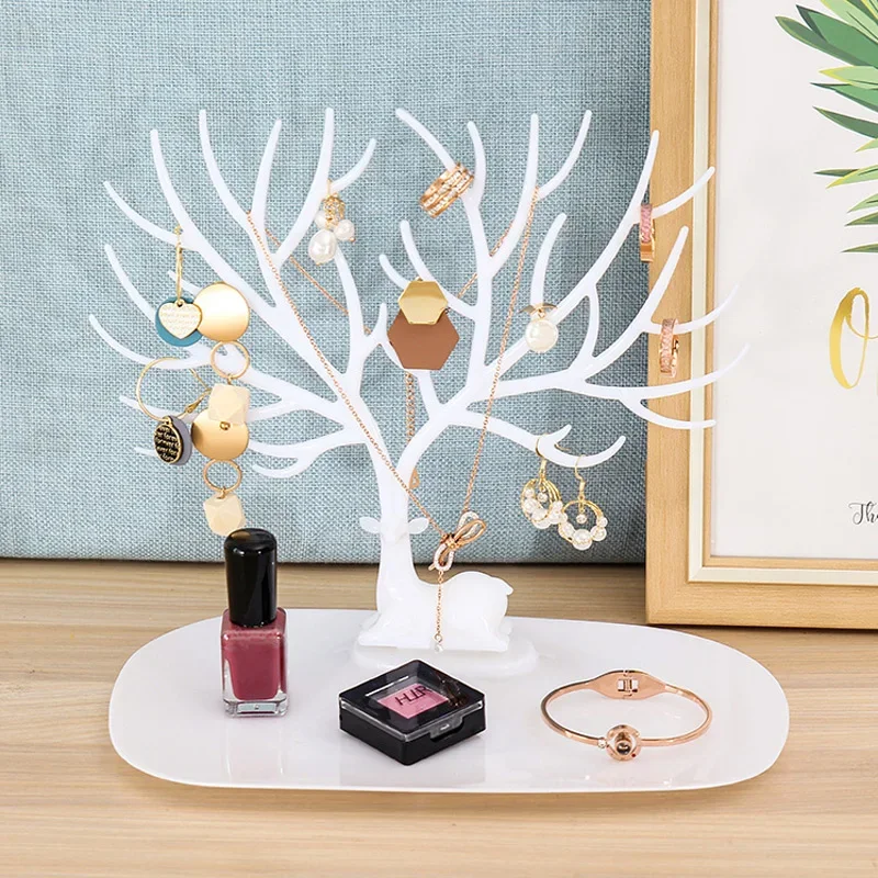 Antlers Makeup Organizer Creative Jewelry Display Stand Wall Shelf For Rings Earrings Necklace Bracelet Bathroom Repisas Home