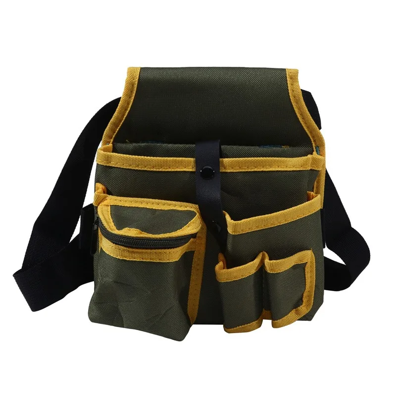 Marsupio per attrezzi portatile Marsupio per attrezzi in vita regolabile Tasca portaoggetti hardware multifunzione per giardinaggio, impianti idraulici, lavorazione del legno