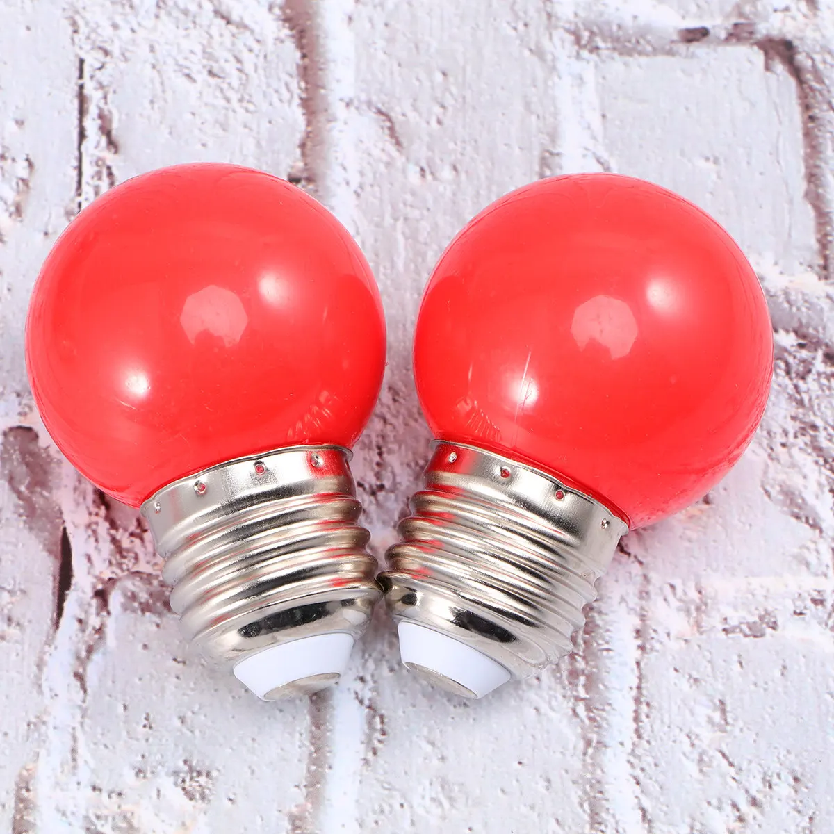 10Pcs LED Running Colorful Bulbs Outdoor Festival Light Bulb Red 2W Pc Lamp Shell Waterproof Decorative Garden Patio Lawn