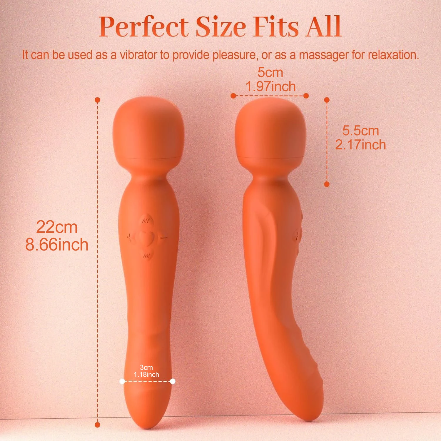 AV Vibrator Masturbation Stimulator Couple Silicone Female Doublehead Powerful Electric For Women Massage Stick Adult Sex Toys view 5