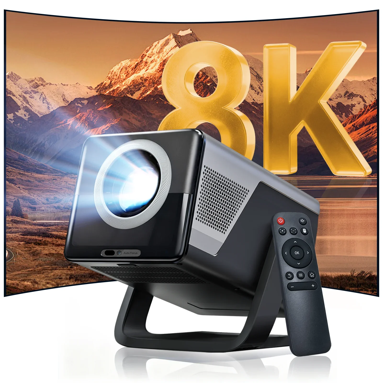 8K UHD Smart Projector Android 14 1000 ANSI