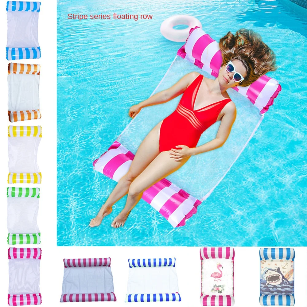 Hot Inflatable Floating Row PVC Water Hammock New Swimming Pool Inflatable Floating Bed New Water Sofa