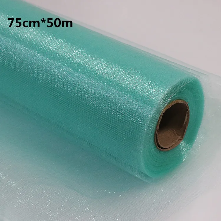 75×5000cm Sheer Glass Gauze Organza Fabric Wedding Drape for Bridal Room, Stair Handrail, Pull‑Bow Wedding Party Decor Supplies
