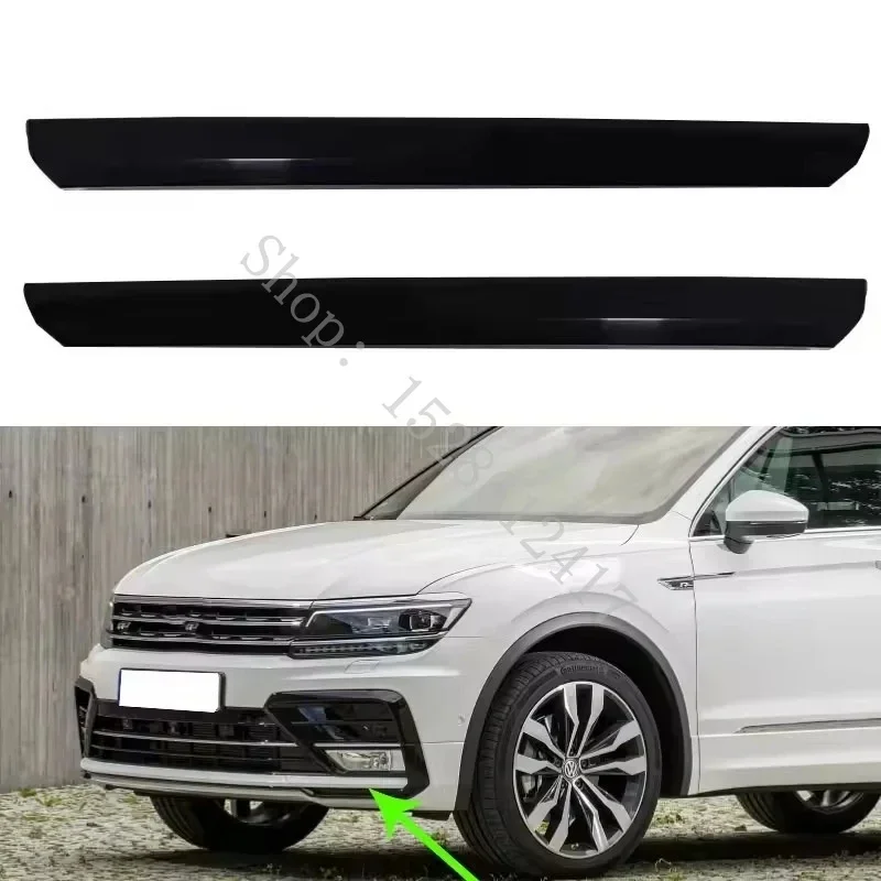 ABS Car Front Bumper Lower Molding Trim Without Painting Car Accessories For Volkswagen VW Tiguan R-Line 2017 2018 2019~2021