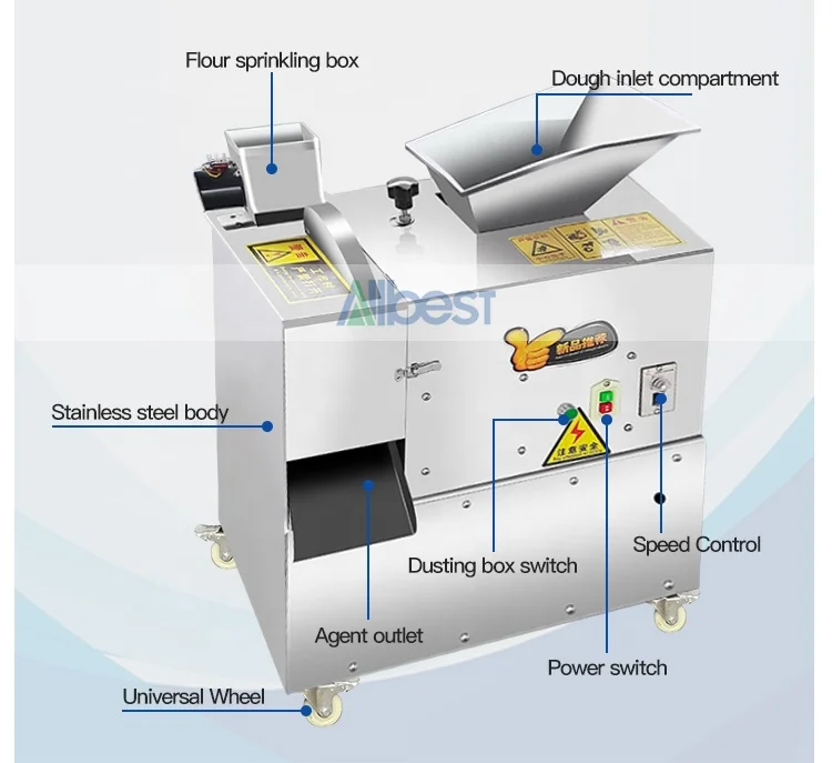 Large 600g Automatic Pizza Rounder Machine Dough Divider