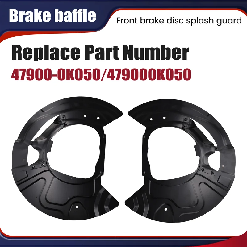 

ABTD-1Pair Front Brake Disc Splash Panels 34116857977 34116857978 For BMW X5 X6 E70 E71 2007-2019 Brake Dust Shield Guard Kit